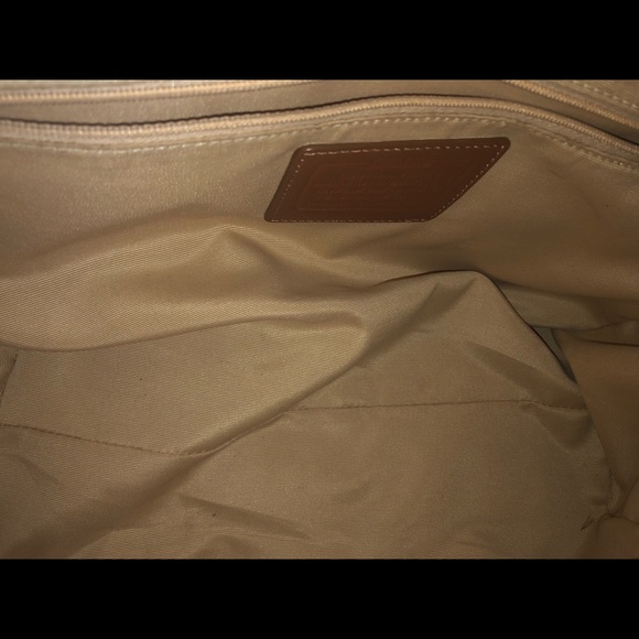 Brown / saddle/ cognac leather coach satchel - Picture 4 of 4